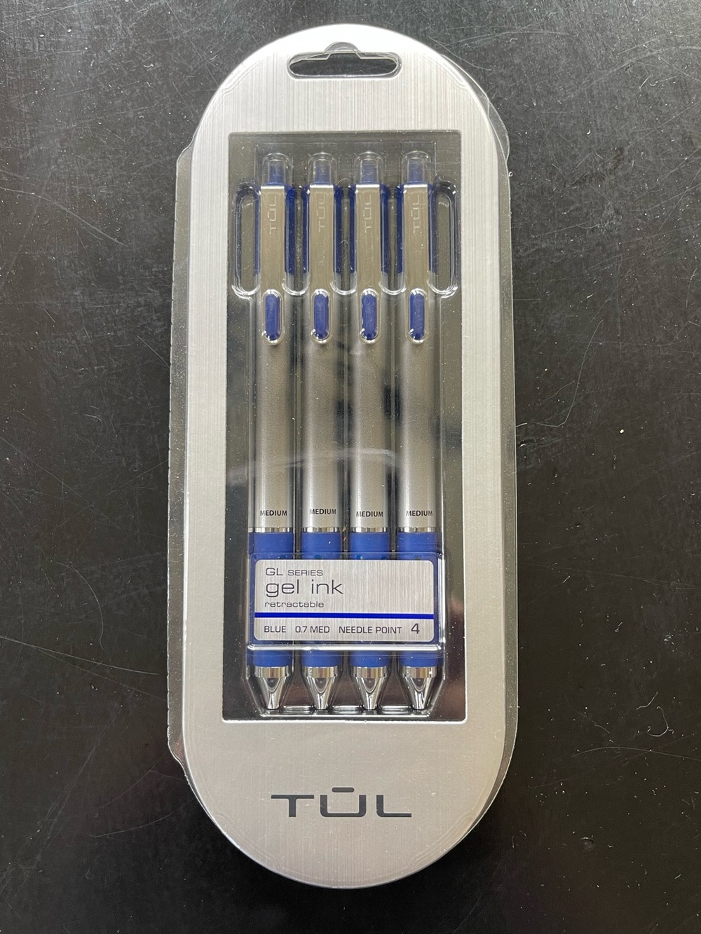 Tul GL Series Gel Ink Retractable Blue 0.7 Med Needle Point